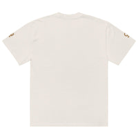 Embroidered Carded Cotton Oversized faded T-Shirt - Faded Bone - GFIT SPORTS