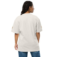 Embroidered Carded Cotton Oversized faded T-Shirt - Faded Bone - GFIT SPORTS