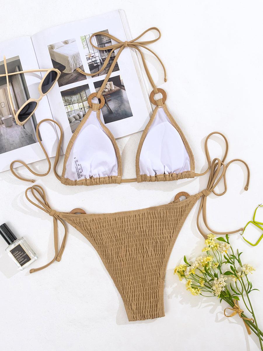 Women's Beige Sexy Bikini Set | Swimwear for Beach & Pool | GFIT - GFIT SPORTS