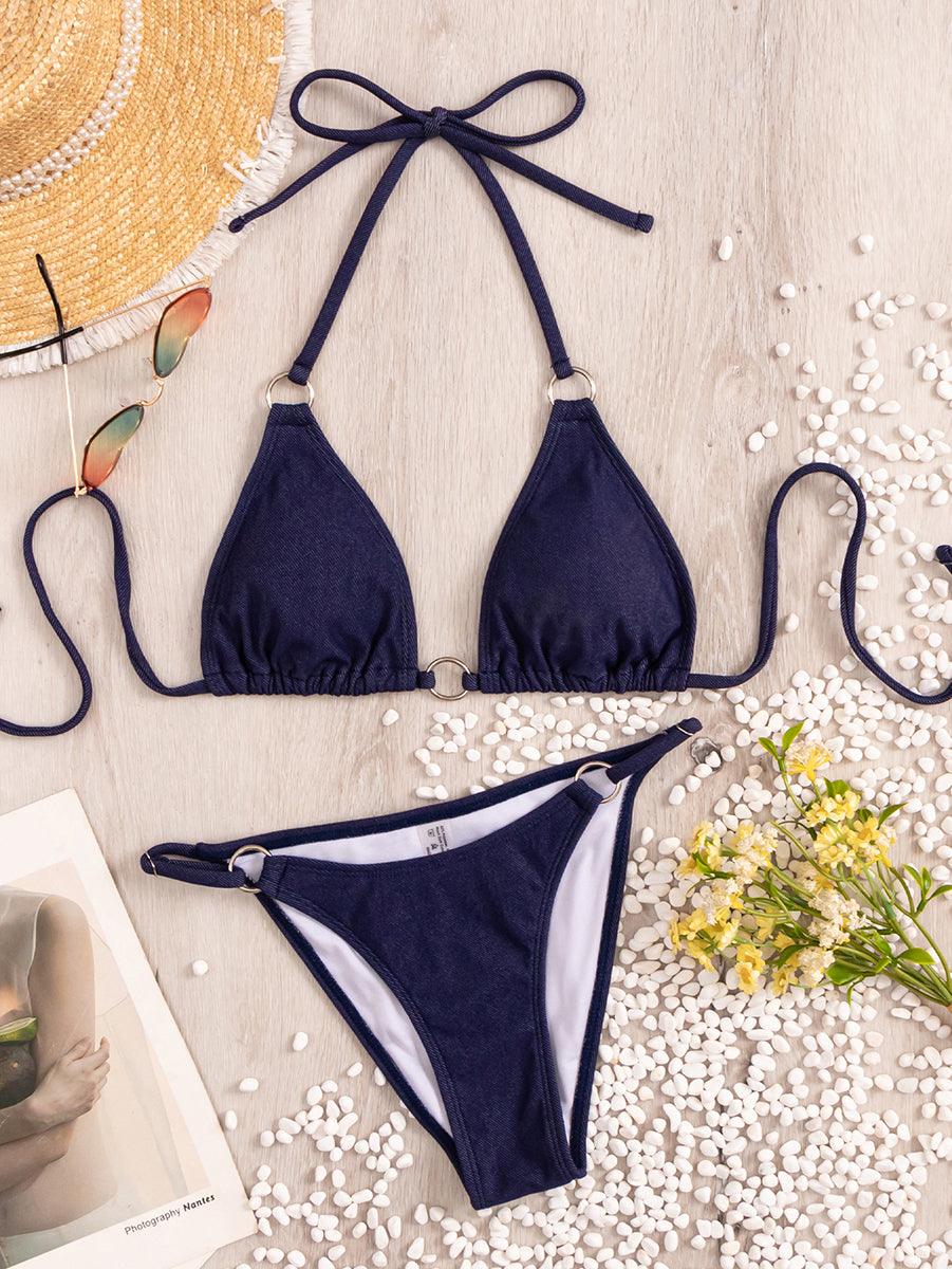 Women's Brazilian String Bikini Set | Sexy Cowboy Design | Swimwear for Beach & Pool - GFIT SPORTS