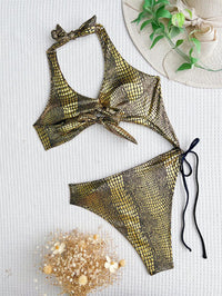 Women's Crocodile Pattern One-Piece Swimsuit | Chic Swimwear - GFIT SPORTS