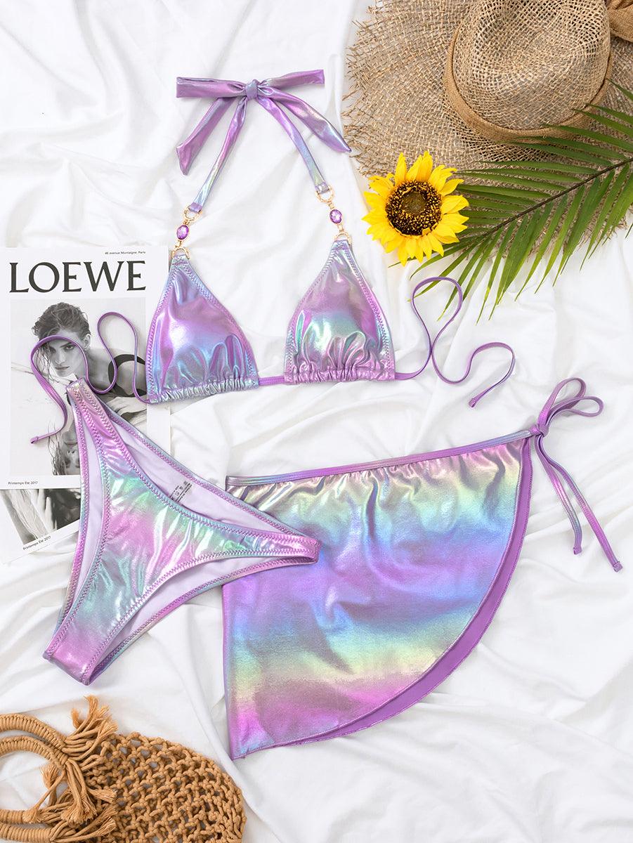 Women's Designer Bikini Set with Cover-Up | White & Colorful Swimwear | GFIT - GFIT SPORTS