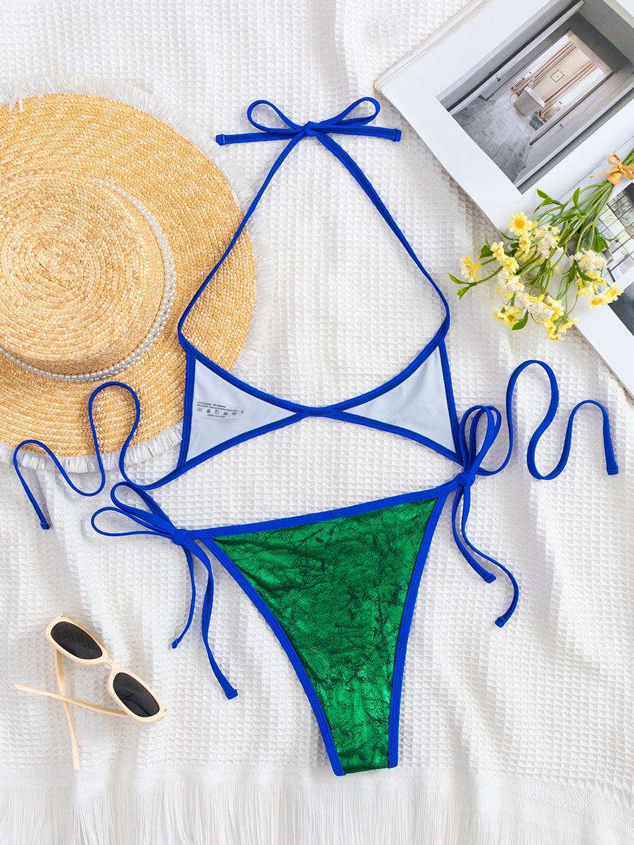 Women's Green Tankini Micro Bikini Set | Designer Swimwear | Sexy Beachwear - GFIT SPORTS