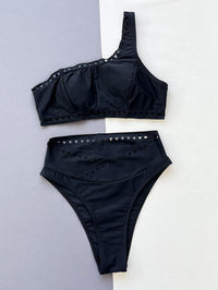 Women's High Waisted Bikini Set | Angled Neckline | Swimwear - GFIT SPORTS