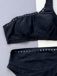 Women's High Waisted Bikini Set | Angled Neckline | Swimwear - GFIT SPORTS