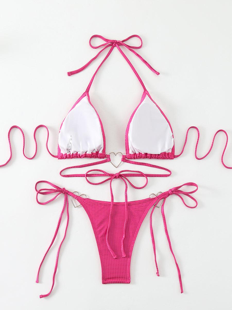Women's Rose Red Bikini Set | Sexy Swimwear for Beach & Pool - GFIT SPORTS