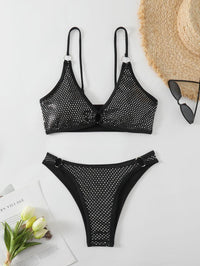 Women's Sexy Bikini Set - Black Sequins Bathing Suit - GFIT SPORTS