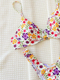 Women's Sexy Floral Bikini Set - Fashionable White Beachwear - GFIT SPORTS