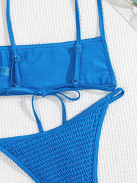 Women's Suspender Bikini Set - Blue Two-Piece Bathing Suit - GFIT SPORTS