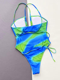 Women's Tie-Dye Hollow One-Piece Swimsuit | GFIT Chic Beachwear - GFIT SPORTS