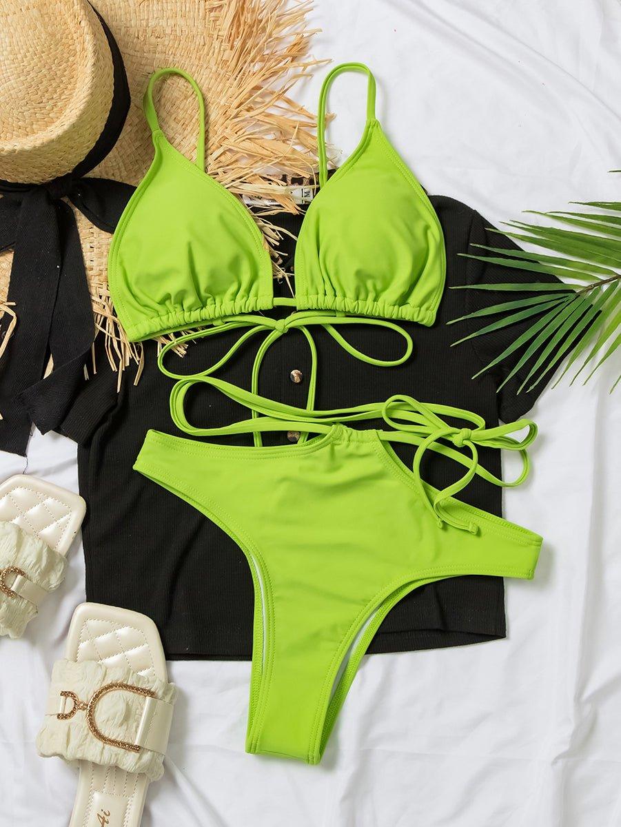 Women's GFIT Cutout String Bikini Set - Chic Beachwear in Multiple Sizes - GFIT SPORTS