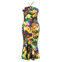 GFIT® Halter Sleeveless Floral Maxi Bodycon Dress - GFIT SPORTS