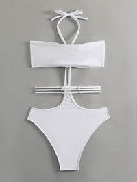 Women's White One-Piece Swimsuit - GFIT SPORTS | Elegant Beachwear - GFIT SPORTS