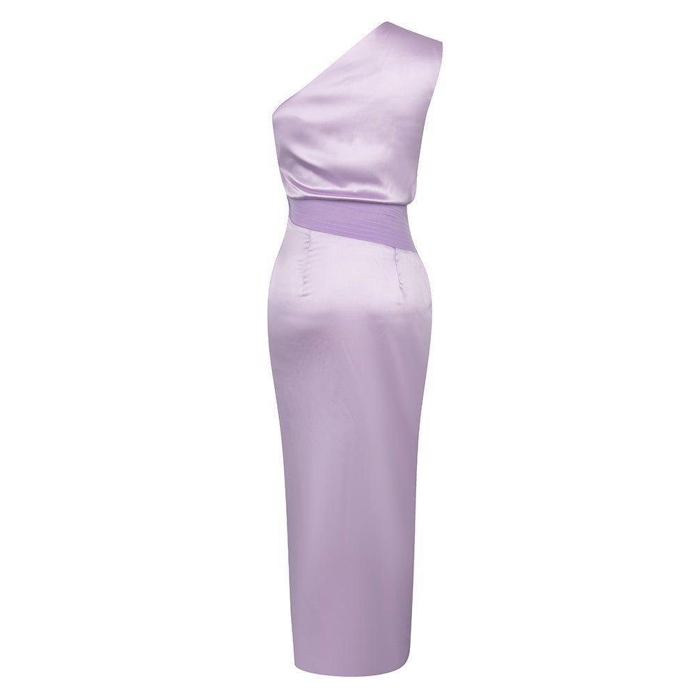 GFIT® One Shoulder Sleeveless Slit Maxi Bodycon Dress - GFIT SPORTS