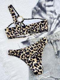 GFIT® Leopard Single Shoulder Bikinis Set - GFIT SPORTS