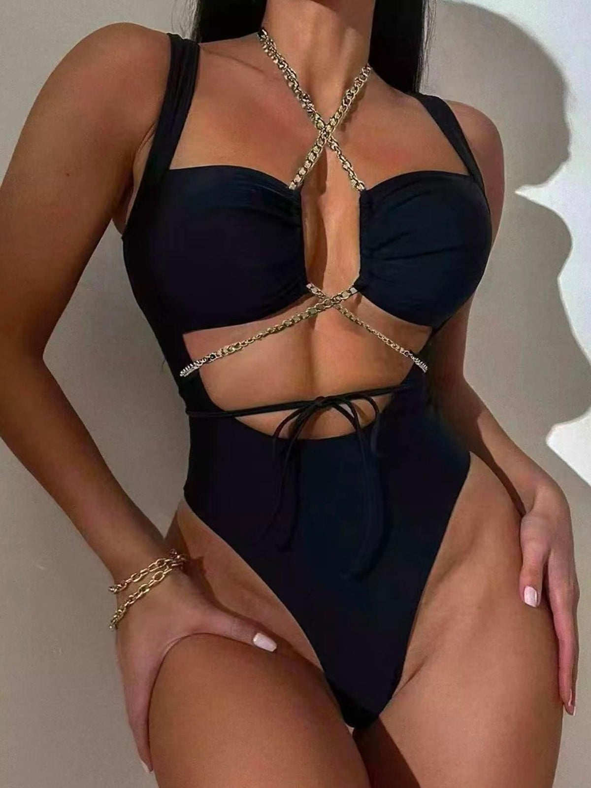 GFIT® New Sexy Chain Tie Cutout Bikinis Set - GFIT SPORTS