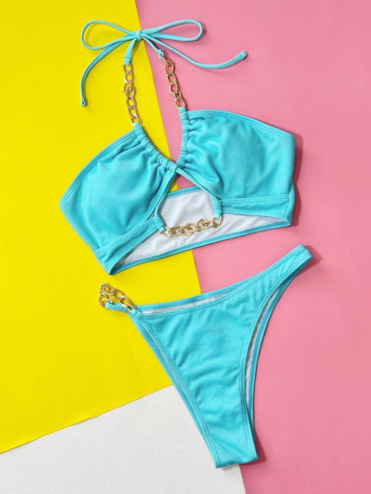 GFIT® New Sexy Chain Tie-Front Bikinis Set - GFIT SPORTS