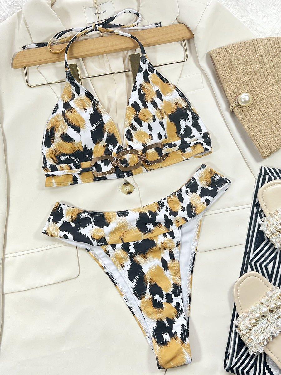 GFIT® New Sexy Leopard Print High Waist Bikini Sets - GFIT SPORTS