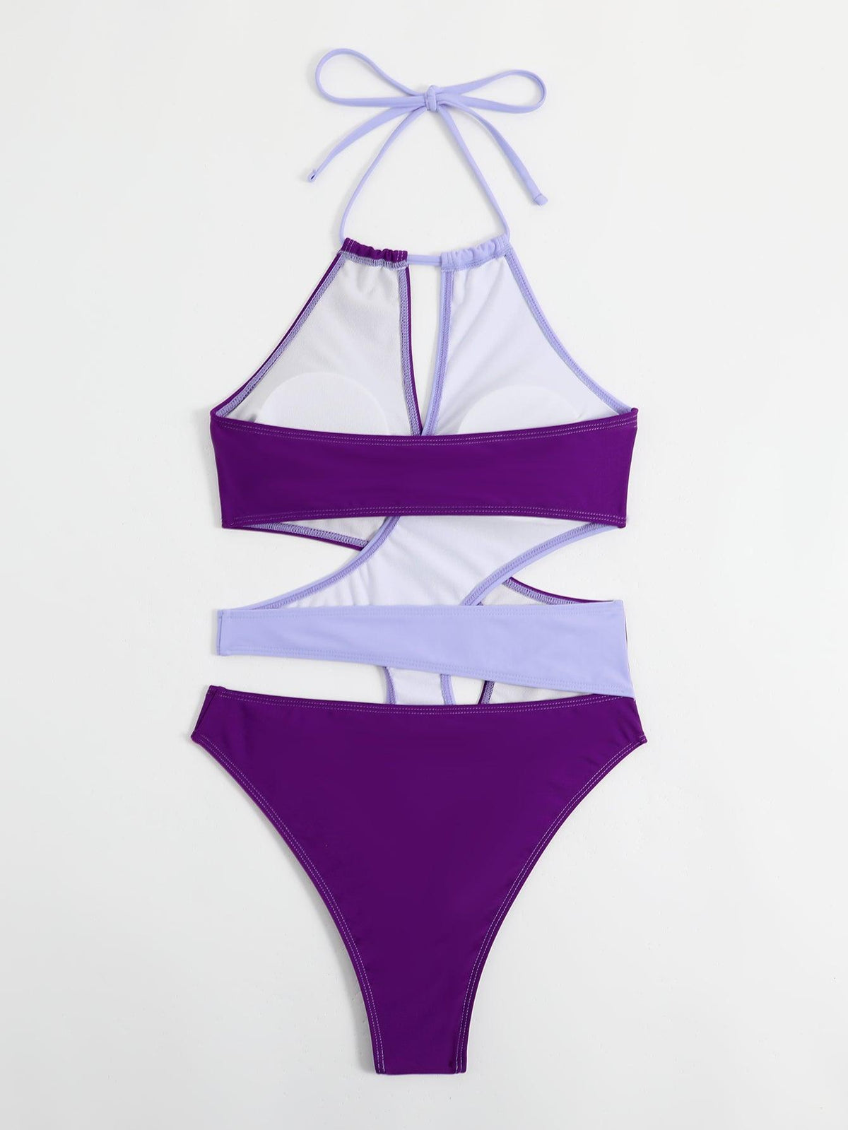 GFIT® New Sexy One Piece Purple Colorblock Swimsuit - GFIT SPORTS