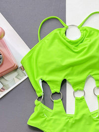GFIT® One Piece Fluorescent Green Swimsuit - GFIT SPORTS