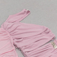 GFIT® One Shoulder Long Sleeve Frill Mini Bodycon Dress - GFIT SPORTS