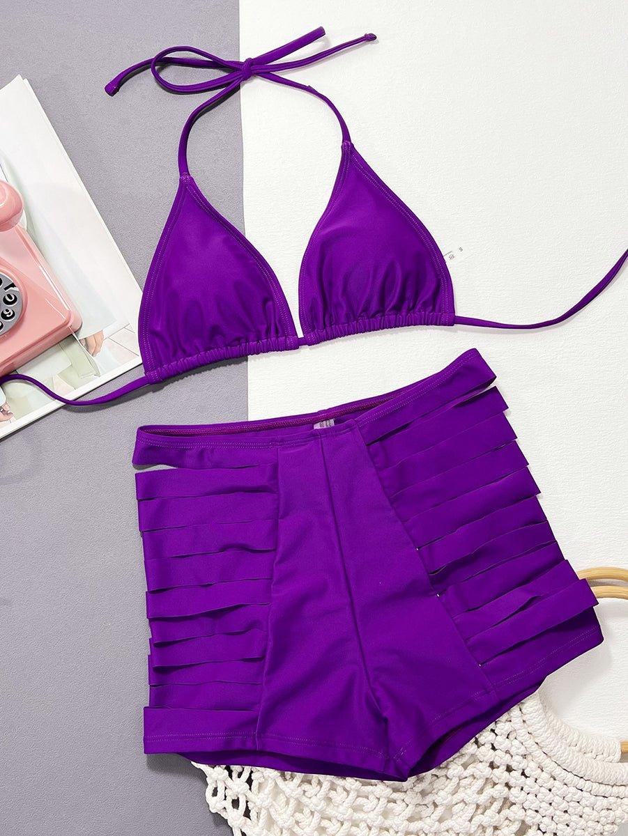 GFIT® Sexy Purple High Waist Bikini Sets - GFIT SPORTS