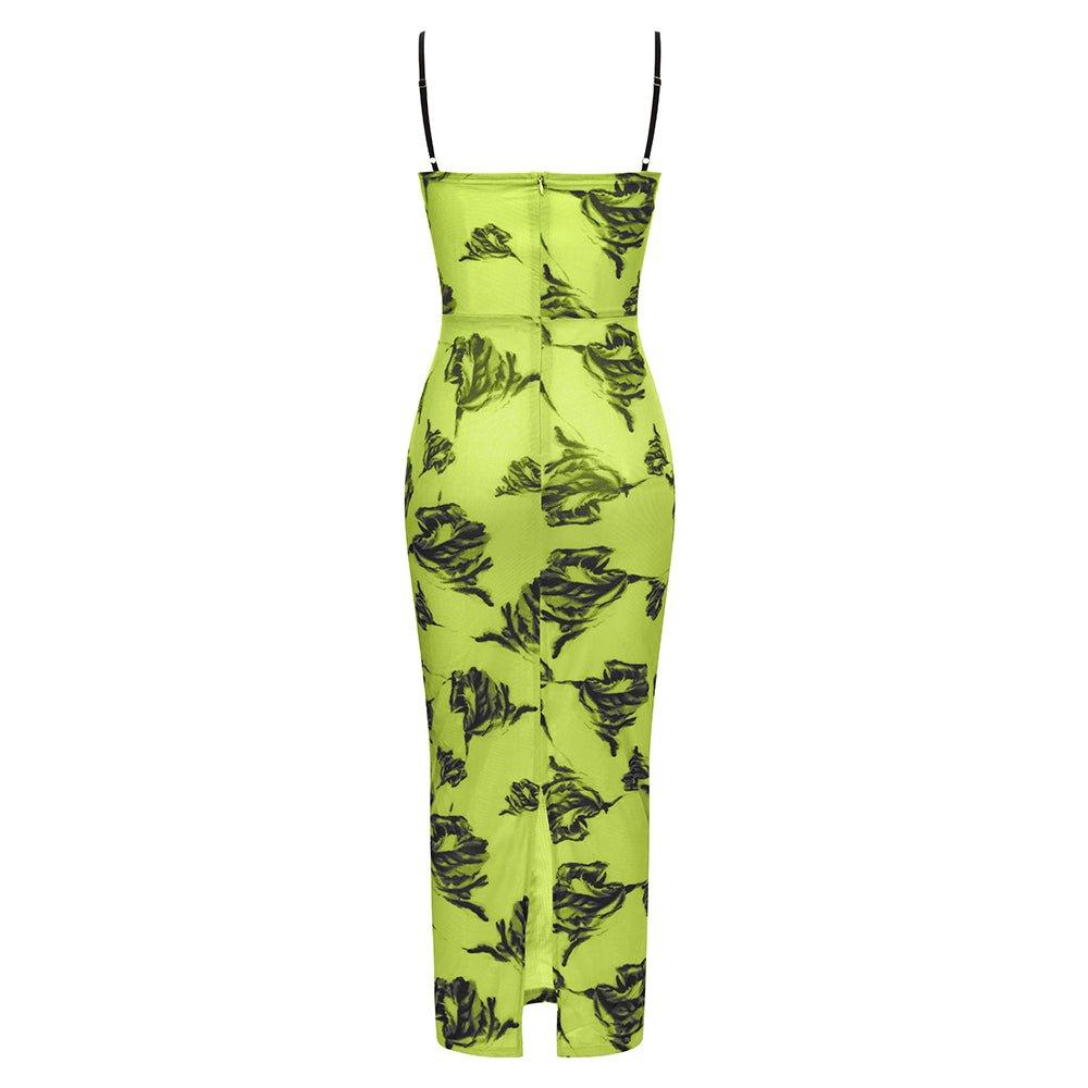 GFIT® Strappy Sleeveless Floral Maxi Bodycon Dress - GFIT SPORTS