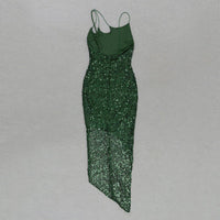 GFIT® Strappy Sleeveless Sequins Midi Bodycon Dress - GFIT SPORTS