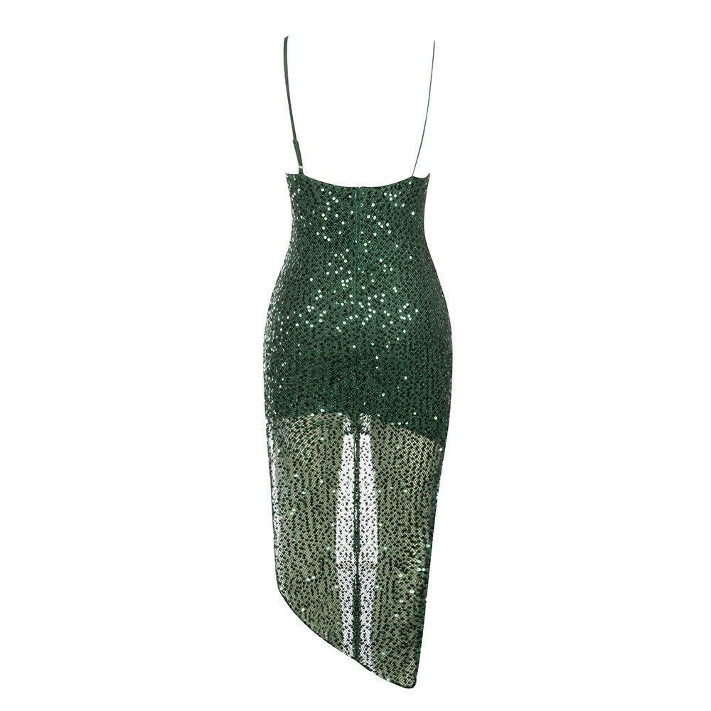 GFIT® Strappy Sleeveless Sequins Midi Bodycon Dress - GFIT SPORTS