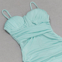 GFIT® Strappy Sleeveless Wrinkled Midi Bodycon Dress - GFIT SPORTS