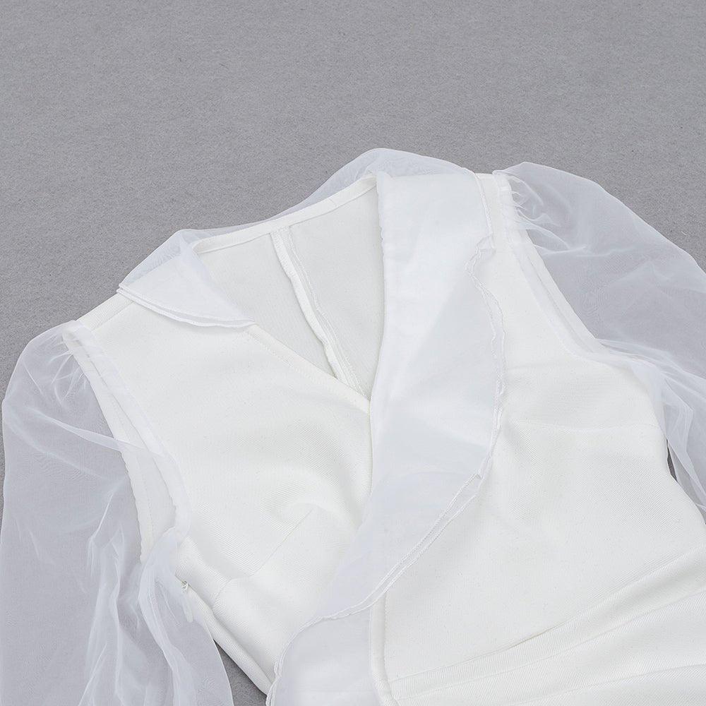 GFIT® V Neck Long Sleeve Lace Up Mini Bandage Dress - GFIT SPORTS