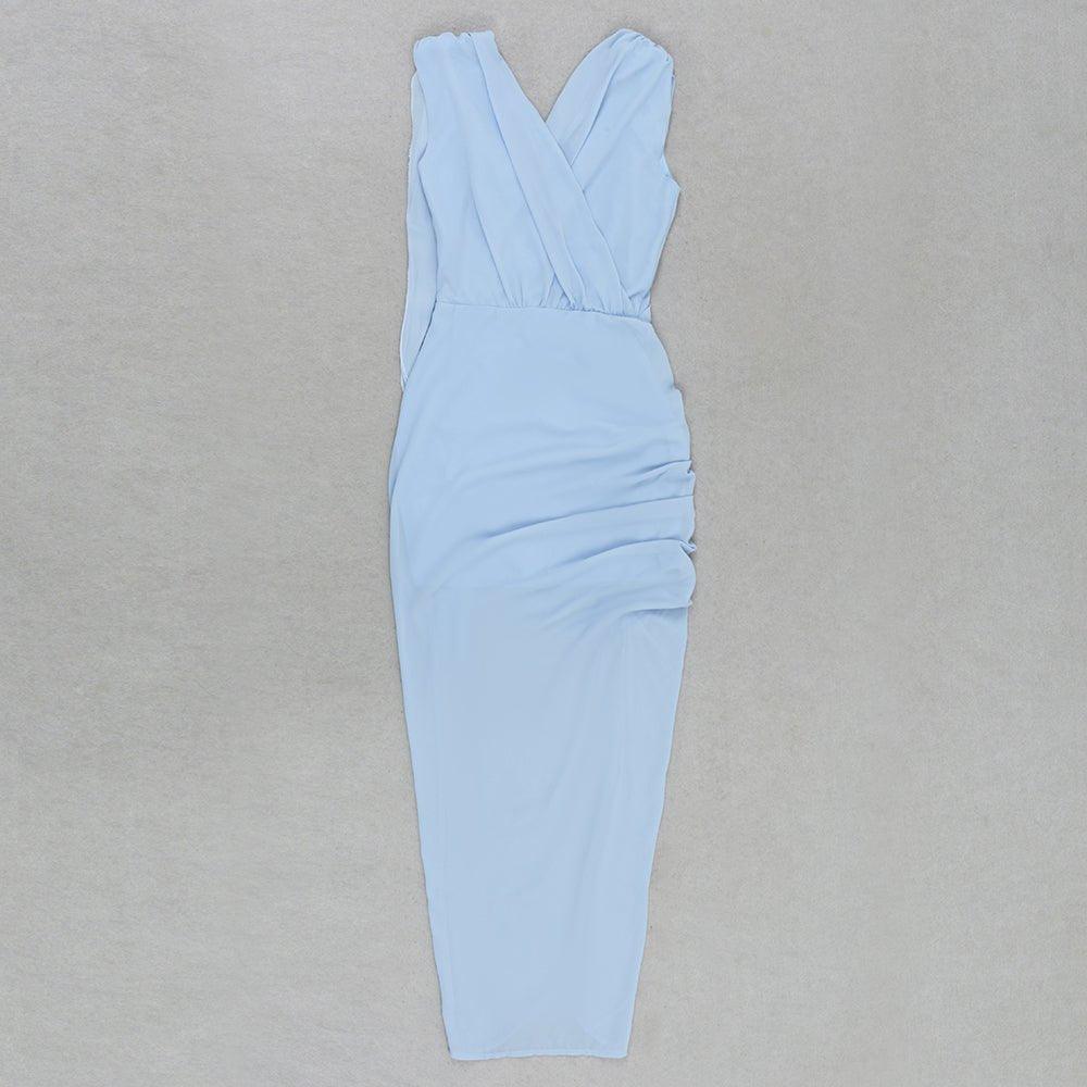 GFIT® V Neck Sleeveless Lace Up Maxi Bodycon Dress - GFIT SPORTS