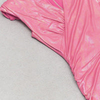 GFIT® V Neck Sleeveless Shiny Mini Bodycon Dress - GFIT SPORTS