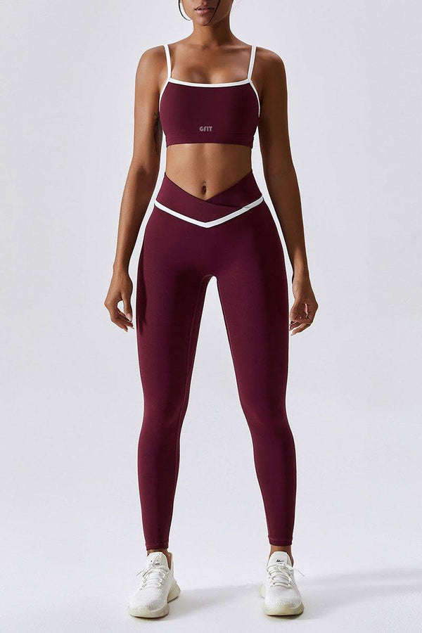GFIT® Splicing and Contrasting colors Gym Set For Women - GFIT SPORTS