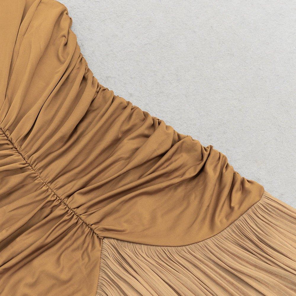 GFIT® Strappy Sleeveless Wrinkled Maxi Bodycon Dress - GFIT SPORTS