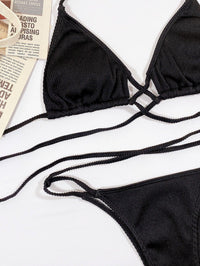GFIT Women's Embossed Stripe Bikini Set - Sexy Two-Piece Swimwear - GFIT SPORTS