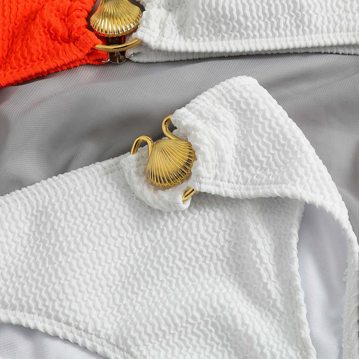 Shell Decoration Shoulder Bikini Sets - GFIT SPORTS