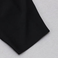 Women's Black Strappy Side Slit Midi Bandage Dress - Summer Sundress - GFIT SPORTS
