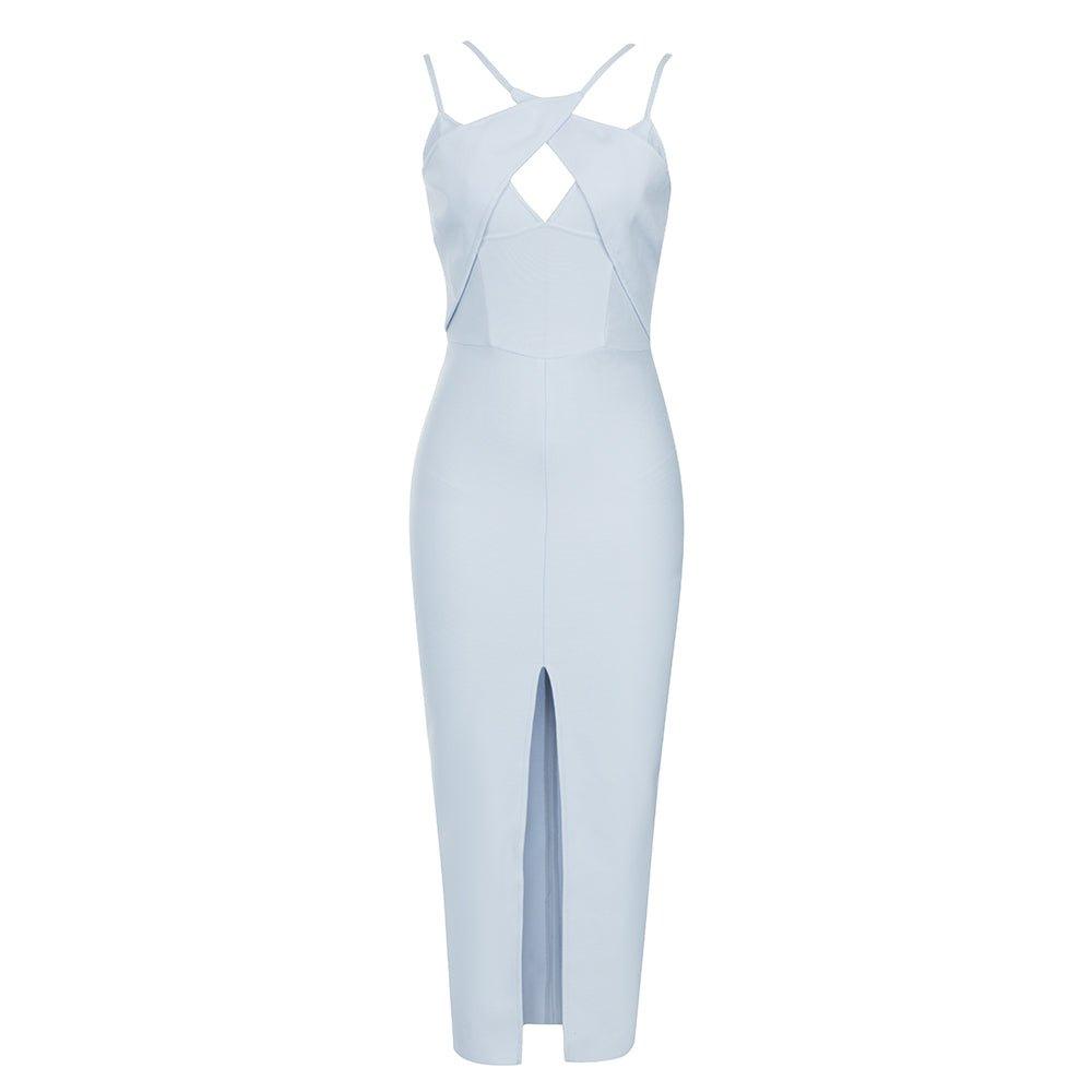 Women's Blue Maxi Bandage Dress Sleeveless Strappy Hollow Out Casual Summer - GFIT - GFIT SPORTS
