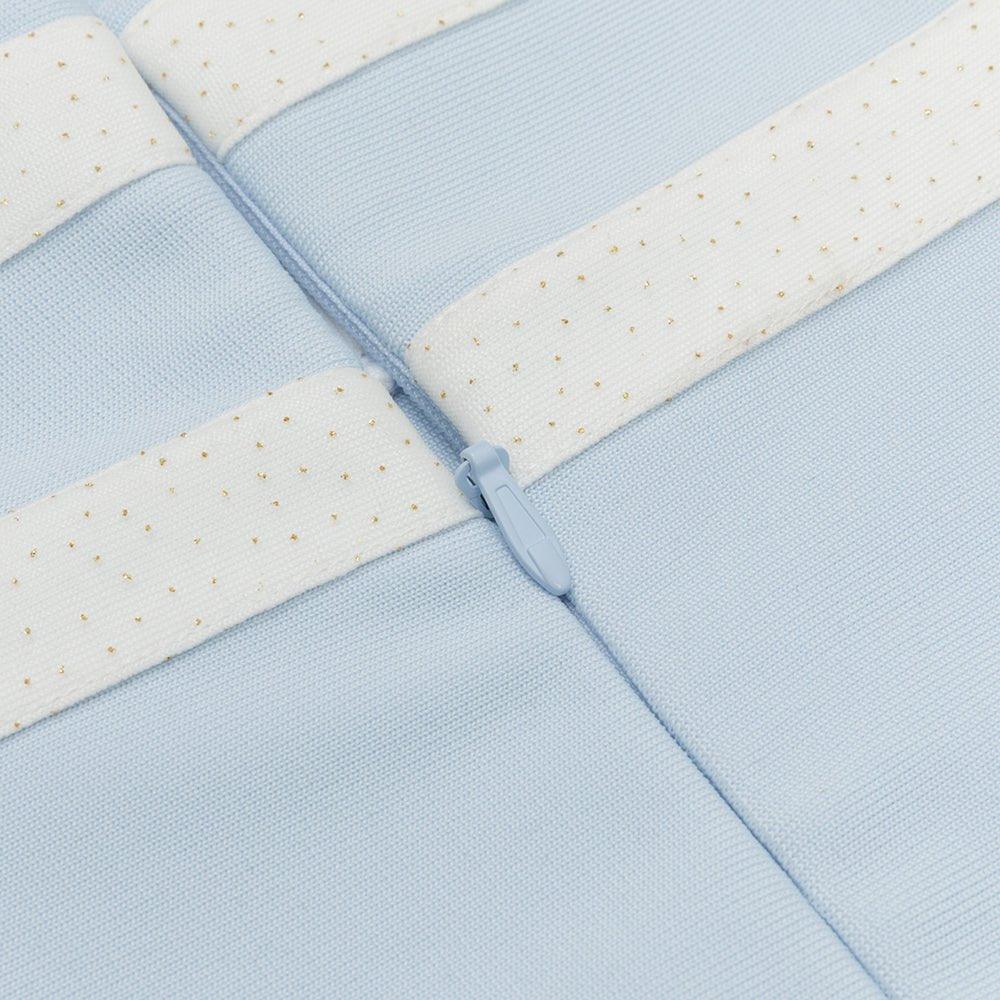 Women's Blue Strappy Sleeveless Striped Bandage Mini Dress - GFIT - GFIT SPORTS