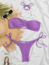 Women's GFIT Bandeau String Bikini Set - Chic Swimwear in Multiple Sizes - GFIT SPORTS