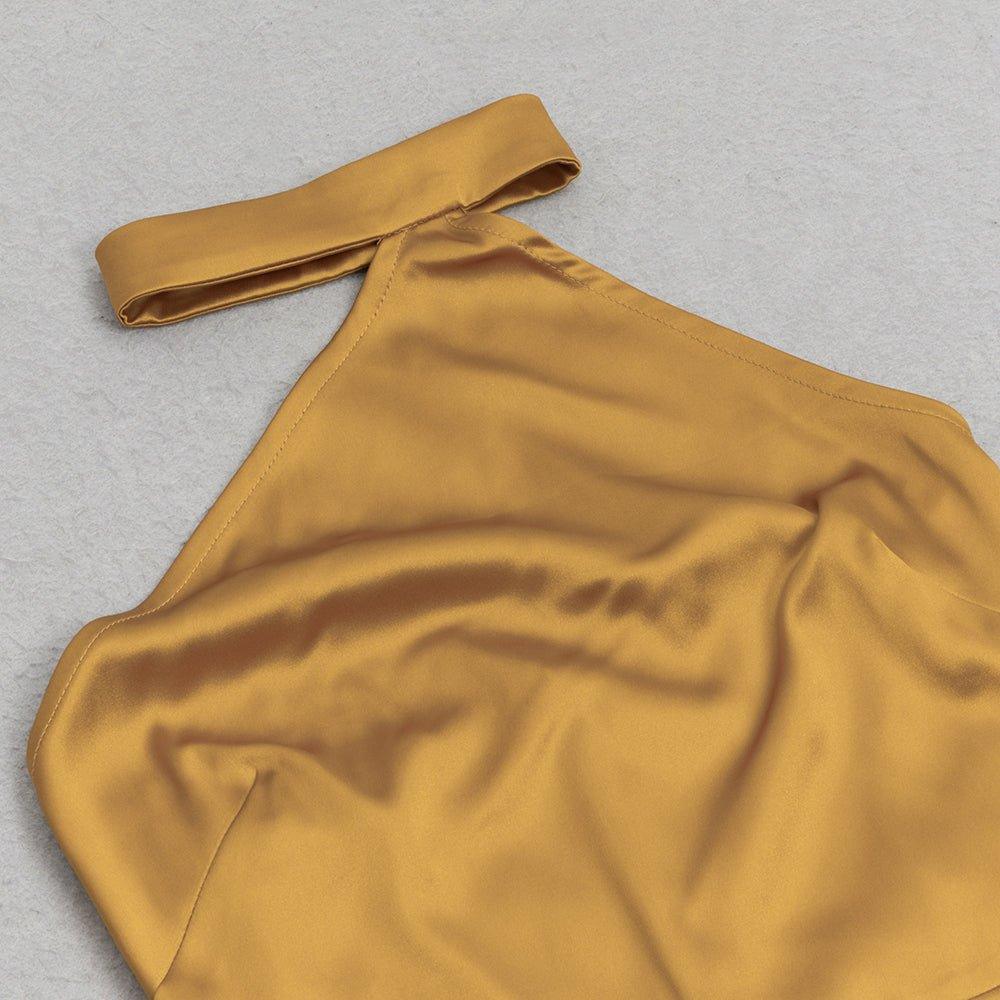 Women's Halter Mesh Maxi Bodycon Dress Sleeveless - GFIT - GFIT SPORTS