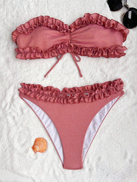 Women's Lace Bandeau Bikini Set - Sexy Swimwear for Beach & Pool - GFIT SPORTS