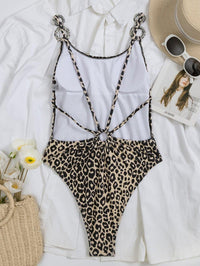 Women's Leopard Print One-Piece Swimsuit - GFIT Sexy Beachwear - GFIT SPORTS