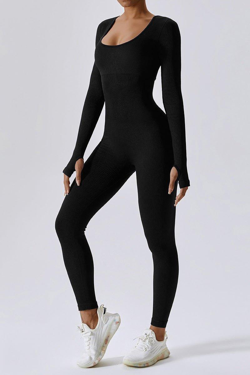 Women's One-Piece Long Sleeve Yoga Suit - GFIT SPORTS