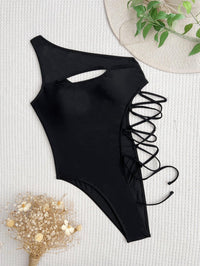 Women's One-Shoulder One-Piece Swimsuit - Chic Designer Swimwear by GFIT - GFIT SPORTS