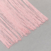 Women's Pink Maxi Sundress - Sleeveless Tassel Bandage Dress for Summer - GFIT SPORTS
