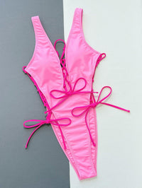 Women's Pink One-Piece Swimsuit - GFIT Designer Swimwear, Sexy Beachwear - GFIT SPORTS