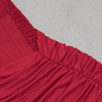 Women's Red Bandage Bodycon Mini Dress - Sleeveless & Diamente Embellished - GFIT SPORTS