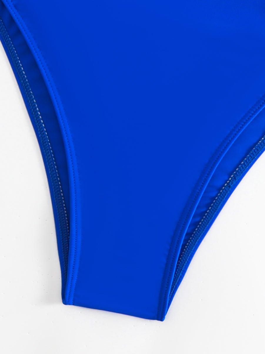 Women's Royal Blue One-Piece Swimsuit - GFIT, Sexy High-Cut Beachwear - GFIT SPORTS